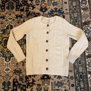 Women's Cream Cable Knit Sweater